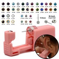 Pink Ear Piercer Disposable Safety Ear Piercing Gun 316l Stainless Steel Ear Nail Gun Tool main image 1