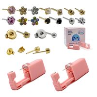 Pink Ear Piercer Disposable Flower Ear Piercing Gun Ear Piercing Low Pain 316l Piercing Tool main image 1
