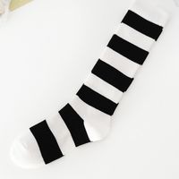 Chaussettes De Mollet Chaussettes De Genou En Damier Chaussettes De Sport Rayées Décontractées À Long Tube sku image 1