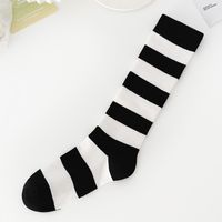 Calf Socks Checkerboard Knee Socks Casual Striped Long Tube Sports Socks sku image 2