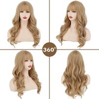 Fashion Long Big Wave Chemical Fiber Wig Head Cover Wholesale main image 5