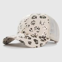 Baseball Cap Leopard Print Fashion Pattern Cross Mesh Hat Wholesale sku image 2
