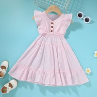 Summer New Children's Skirt Fashion Sleeveless Solid Color Suspender Pleated Skirt sku image 8