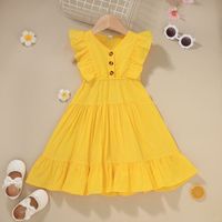 Summer New Children's Skirt Fashion Sleeveless Solid Color Suspender Pleated Skirt sku image 12