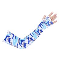 Outdoor Sports Sunscreen Summer Ice Silk Arm Camouflage Print Sleeve sku image 15