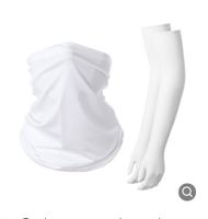 Sports Sunscreen Suit Turban Ice Silk Summer Quick-drying Breathable Fishing Bib Sleeves sku image 2