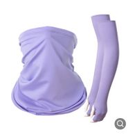 Sports Sunscreen Suit Turban Ice Silk Summer Quick-drying Breathable Fishing Bib Sleeves sku image 8