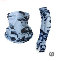 Sports Sunscreen Suit Turban Ice Silk Summer Quick-drying Breathable Fishing Bib Sleeves sku image 21
