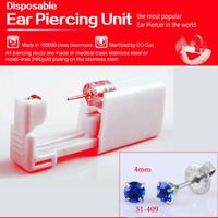 Elegant Stainless Steel Plastic Inlaid Gemstone Zircon Unisex Earrings Ear Studs sku image 4