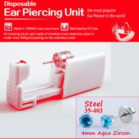 Elegant Stainless Steel Plastic Inlaid Gemstone Zircon Unisex Earrings Ear Studs sku image 7