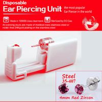 Elegant Stainless Steel Plastic Inlaid Gemstone Zircon Unisex Earrings Ear Studs sku image 9