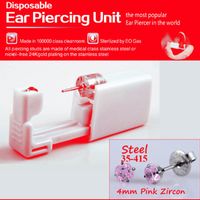 Elegant Stainless Steel Plastic Inlaid Gemstone Zircon Unisex Earrings Ear Studs sku image 11