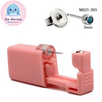 Pink Ear Piercer Disposable Safety Ear Piercing Gun 316l Stainless Steel Ear Nail Gun Tool sku image 1