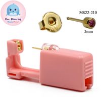 Pink Ear Piercer Disposable Safety Ear Piercing Gun 316l Stainless Steel Ear Nail Gun Tool sku image 21
