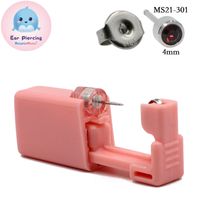 Pink Ear Piercer Disposable Safety Ear Piercing Gun 316l Stainless Steel Ear Nail Gun Tool sku image 4
