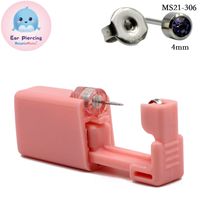 Pink Ear Piercer Disposable Safety Ear Piercing Gun 316l Stainless Steel Ear Nail Gun Tool sku image 9