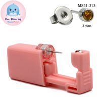 Pink Ear Piercer Disposable Safety Ear Piercing Gun 316l Stainless Steel Ear Nail Gun Tool sku image 14
