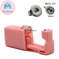 Pink Ear Piercer Disposable Safety Ear Piercing Gun 316l Stainless Steel Ear Nail Gun Tool sku image 17