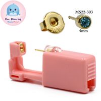 Pink Ear Piercer Disposable Safety Ear Piercing Gun 316l Stainless Steel Ear Nail Gun Tool sku image 24