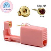 Pink Ear Piercer Disposable Safety Ear Piercing Gun 316l Stainless Steel Ear Nail Gun Tool sku image 28