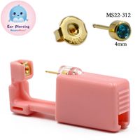 Pink Ear Piercer Disposable Safety Ear Piercing Gun 316l Stainless Steel Ear Nail Gun Tool sku image 33