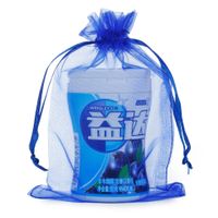 Simple Style Solid Color Organza Drawstring Jewelry Packaging Bags sku image 7
