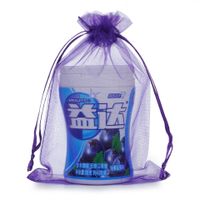 Simple Style Solid Color Organza Drawstring Jewelry Packaging Bags sku image 12