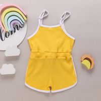 Summer Solid Color Suspender Jumpsuit Fashion Casual Simple Children's Clothing main image 4