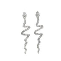 Fashion Snake-shaped Inlaid Rhinestone Stud Earrings Wholesale main image 7