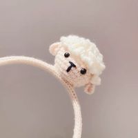 Fashion Knitted Wool Headband Cute Cartoon Little Sheep Hairpin Headband main image 4