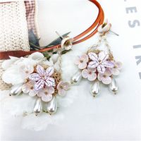 Vintage New Flower Long Tassel Earrings Wholesale main image 4