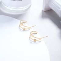 Simple Geometric Stainless Steel Irregular Disc Hollow Earrings Wholesale main image 4