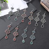 Retro Multi-layer Diamond Earrings Fashion Alloy Long Tassel Earrings main image 3