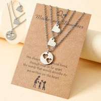 New Mother's Day Card Necklace 3-piece Set Stainless Steel Clavicle Necklace main image 1