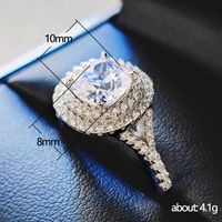 Women's Copper Gold Plated Zircon Ring Fashion Engagement Index Ring main image 6