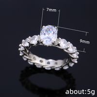 Classic Full Circle Full Diamond Zircon Ladies Ring Copper Jewelry Wholesale main image 6