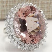 New Large Oval Gemstone Ring Women's Copper Silver-plated Micro-set Zircon Ring main image 4