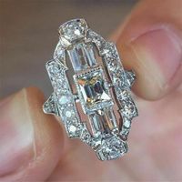 New Hand Jewelry Classic Hollow Zircon Fashion Copper Ring main image 3