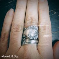 Fashion New Retro Flower Ring Ladies Alloy Hand Jewelry main image 6