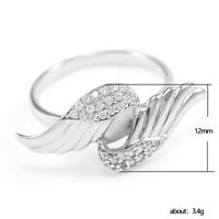 Fashion New Ring Creative Angel Wings Zircon Ladies Copper Ring Wholesale main image 6
