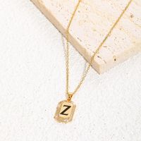 Fashion Copper-plated 18k Gold Zircon Letter Z Pendant Necklace main image 4