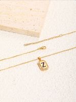 Modische Halskette Mit Anhänger Aus 18 Karat Gold Mit Zirkonia Und Z-anhänger main image 2