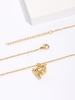 Fashion Copper-plated 18k Gold Sloth Anima Pendantl Necklace main image 3