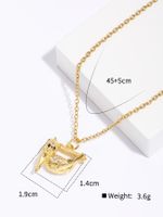 Fashion Copper-plated 18k Gold Sloth Anima Pendantl Necklace main image 4
