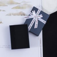7*9cm Ruban Simple Couleur Unie Bijoux Anneau Oreille Goujon Pendentif Collier Boîte-cadeau main image 3