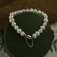 Korean New Freshwater Pearl Bracelet Geometric Alloy Hand Accessories Female main image 1