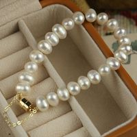 Korean New Freshwater Pearl Bracelet Geometric Alloy Hand Accessories Female main image 4