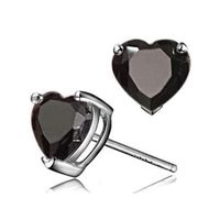 Fashion Heart-shaped Zircon Simple Heart-shaped Copper Earrings sku image 6