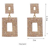 Fashion Geometric Inlaid Rhinestone Square Earrings Wholesale main image 8