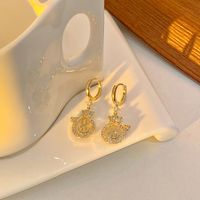 Fashion Opal Earrings Simple Earrings Money Bag Shape Alloy Earrings sku image 1